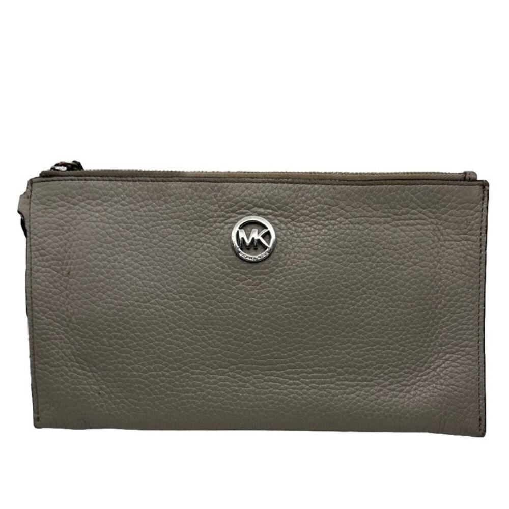 MICHAEL KORS Gray Long Wristlet